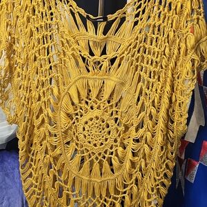 Fashion NovaYellow Crochet Cover-Up